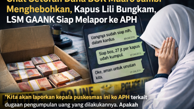 Chat Setoran Dana BOK Muaro Jambi Menghebohkan, Kapus Lili Bungkam,  LSM GAANK : Akan Melapor ke APH Agar Terang Menderang