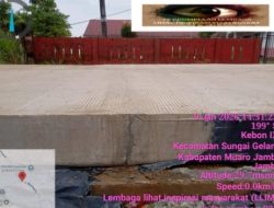 Kondisi jalan yang baru dibuat