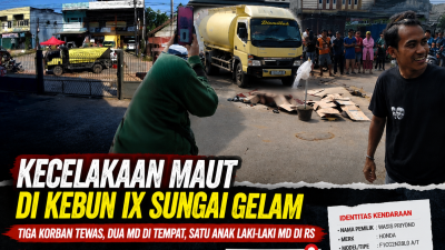 Kecelakaan Maut di Kebun IX Sungai Gelam, Tiga Korban Meninggal Dunia