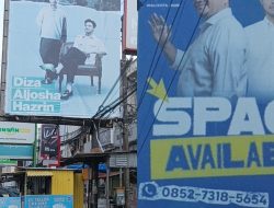 Masih Adakah Aturan di Kota Jambi? Reklame Bergambar Maulana-Diza Diduga Ilegal dan Tidak Bayar Pajak