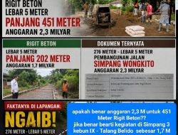 Bupati Sebut Semua Sesuai Aturan, Lalu Mengapa Volume Jalan Wong Kito Berubah dari 276 Meter Menjadi 451 Meter?