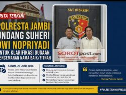 Polresta Jambi Undang Suheri Dwi Nopriyadi untuk Klarifikasi Dugaan Pencemaran Nama Baik/Fitnah