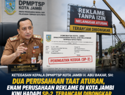 Teng !! DPMPTSP Kota Jambi Terbitkan SP-2, Enam Perusahaan Reklame Terancam Sanksi hingga Pembongkaran