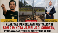 Kualitas Pekerjaan Revitalisasi SDN 219 Kota Jambi Jadi Sorotan, GPM : Pengawasan Teknis Dipertanyakan? Dinas Bungkam