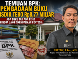 Temuan BPK Pengadaan Buku Disdik Tebo Rp8,77 Miliar, Ada Buku Tak Ada Fisik hingga Rp416 Juta Dikembalikan Penyedia